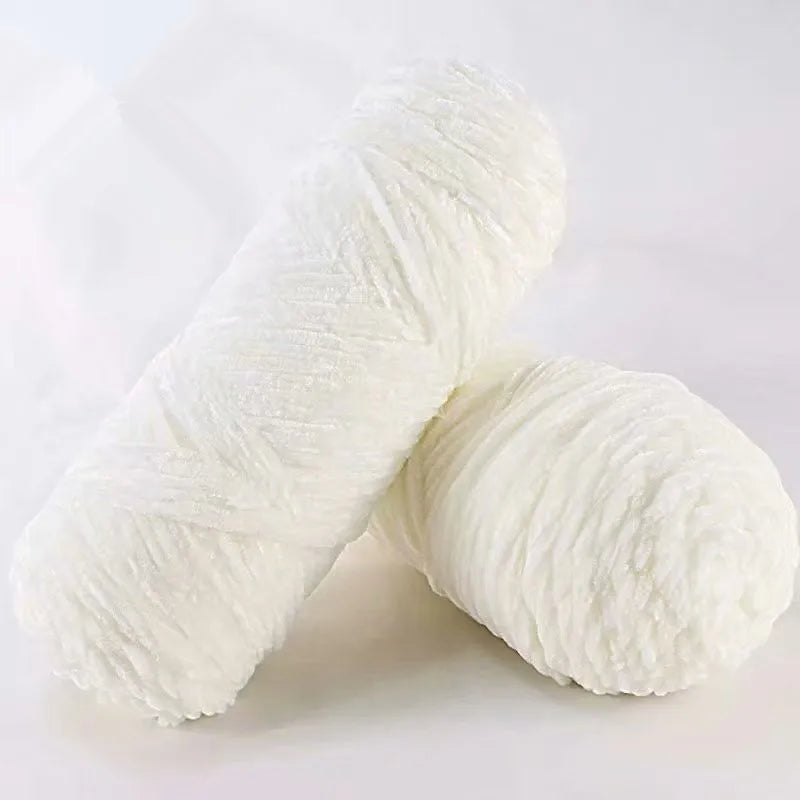 DIY Soft Chenille Yarn for Knitting and Crochet 100g 130M Polyester Velvet Amigurumi Dolphin Baby Plush