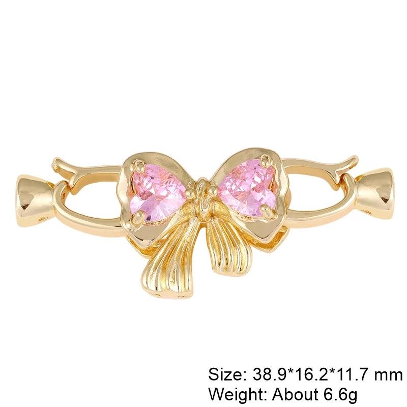 Juya 18K Gold Silver Plated Fasteners Accessories Creative Closure Lock Clasps For DIY Needlework Beads Pearls Jewelry Making