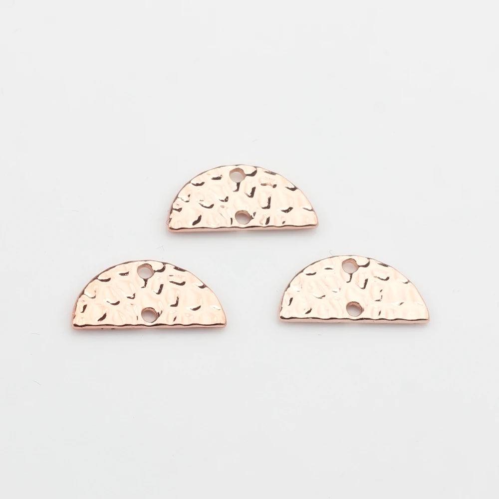 Zinc Alloy   Black Retro Half Round Fan-shaped Connectors Charms 20pcs For DIY Necklace Earrings Making Accessories