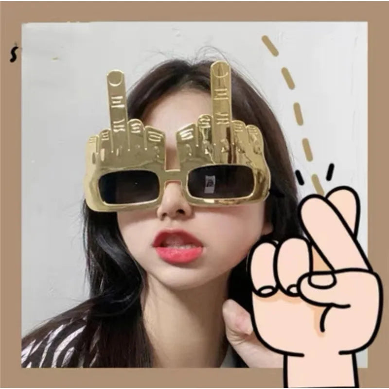 Middle Finger Sunglasses,Creative Middle Finger Flip Off Hand Shape Finger Silly Funny Party Novelty Party Eye Glasses .