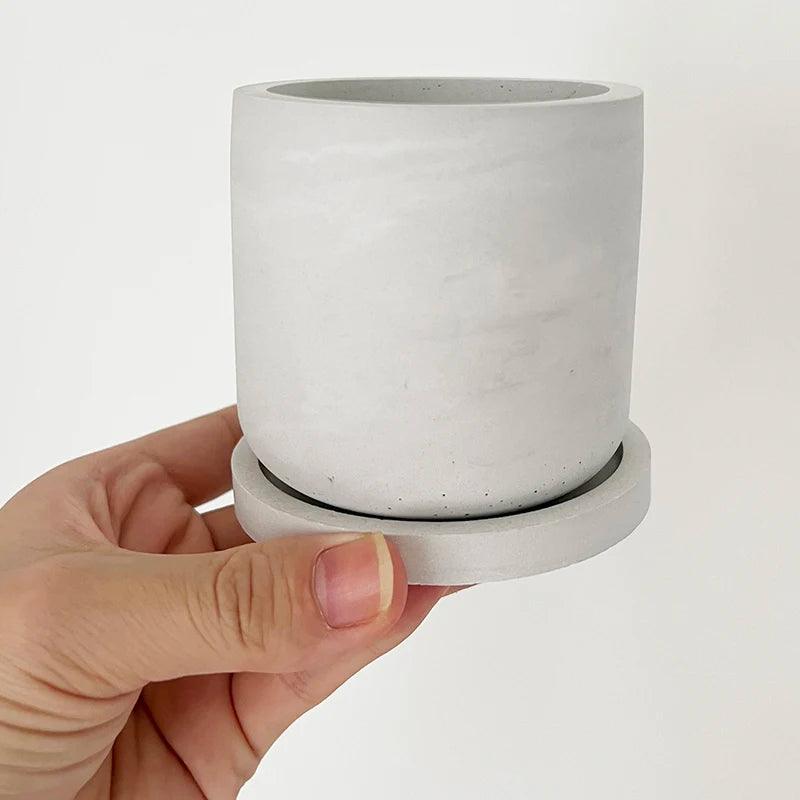 Succulent Planting Cement Pots Mold Concrete Candle Cup Silicone Mold Gypsum Epoxy resin Pen holder Molds