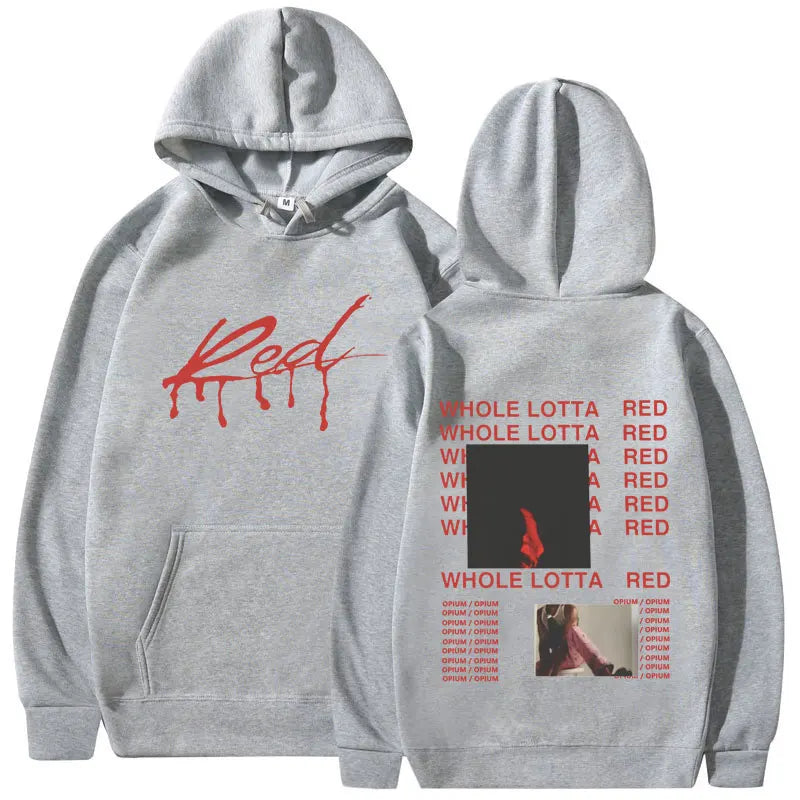 Rapper Playboi Carti Hoodie Album Whole Lotta Red Opium Merch Sweatshirt Men Women Fashion Hip Hop Oversized Pullover Streetwear