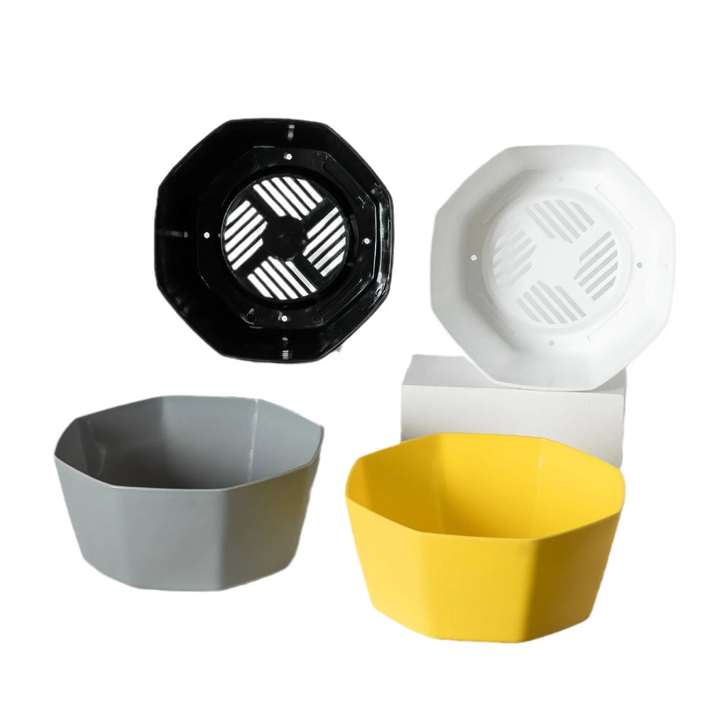 1/3/4pcs Plant Pots Indoor Plastic Flower Pots Outdoor with Drainage Holes and Saucers for Garden pots