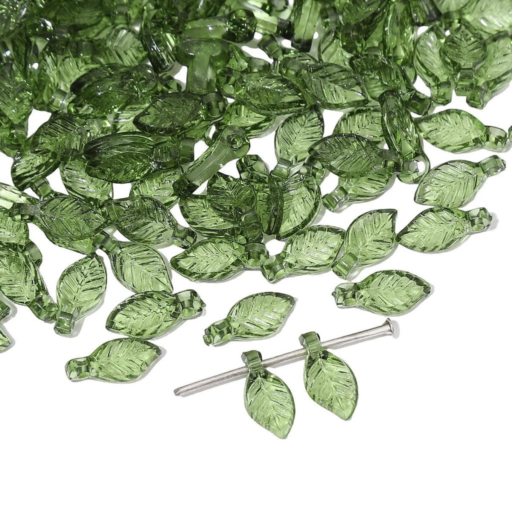 10/50Pcs Acrylic Mini Tree Leaf Beads Unique Loose Beads Handmade DIY Making Jewelry Earrings Necklace Accessories Materials