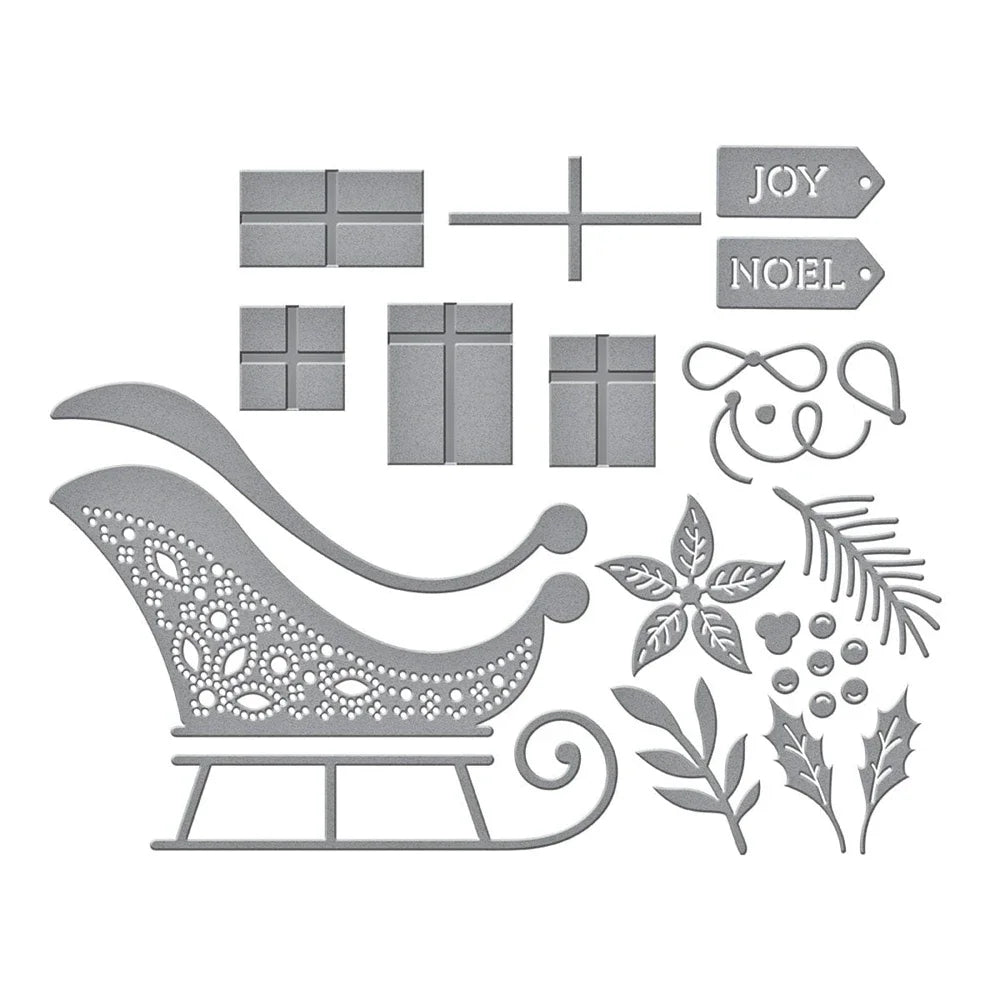 Christmas Holidays Collection Metal Cutting Dies Embossing Diecut for DIY Card Making Scrapbooking Photo Album Crafting Decor