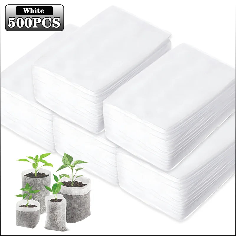 100-1000PCS Fabric Plant Seedling Bags for Vegetables Flowers Herbs and Plant Growth Eco Friendly Nursery Pots Gardening Bags