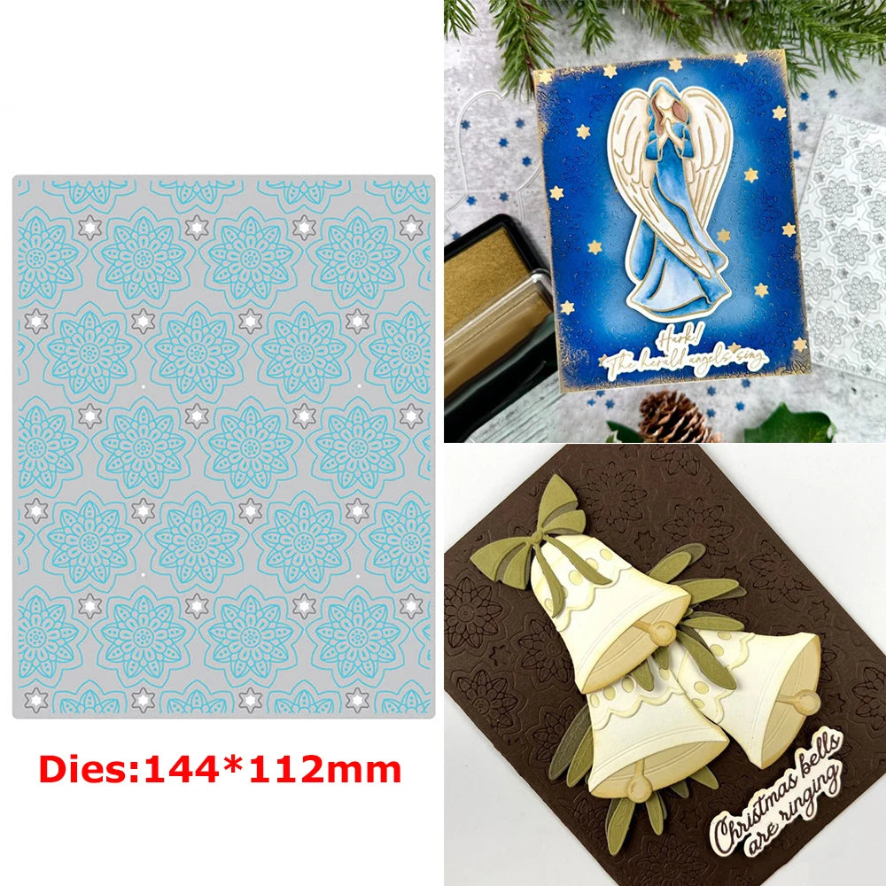 Elegant Flower Blossom Metal Cutting Dies Layered Frame Background Mould Knife for DIY Scrapbooking Christmas Card Craft Making