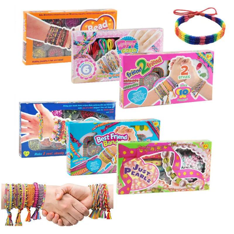 Girls DIY Bracelet Making Kit Jewellery Making Kit Friendship Bracelet Making Kit Cool Arts Craft Toys for 6-12 Years Old Kid