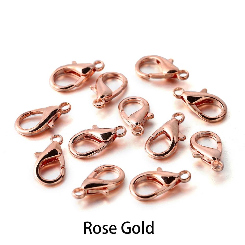 100pcs/lot Metal Lobster Clasps for Bracelets Necklaces Hooks Chain Closure Accessories for  DIY Jewelry Making Findings