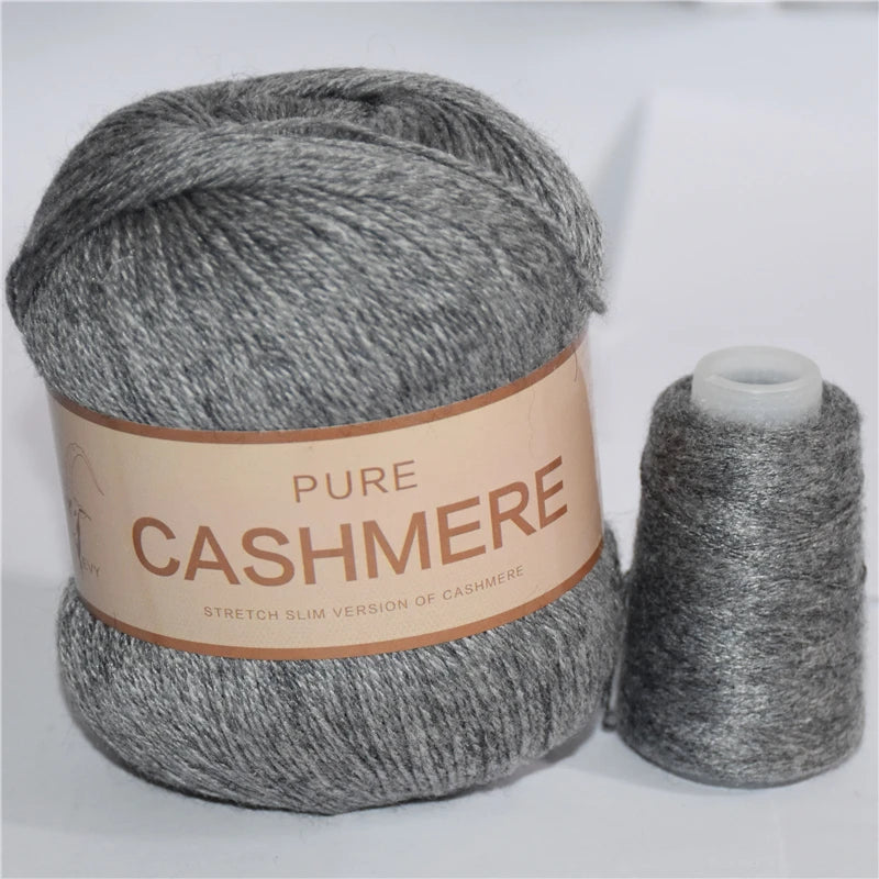 Pure Mongolian Cashmere Yarn for Crocheting 3-Ply Worsted Warm Soft Weaving Fuzzy Knitting Thread Pack of 5