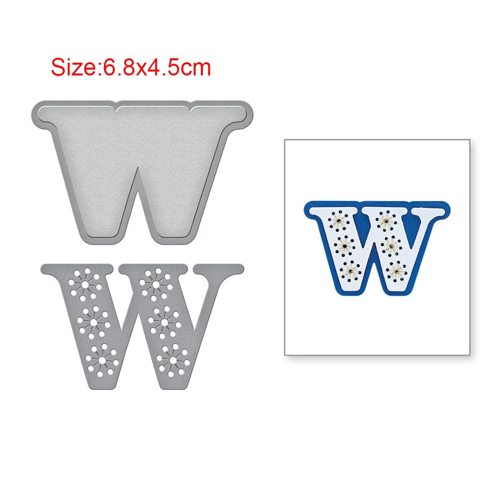 Stitched Alphabet Metal Cutting Dies Stitched Punctuation Symbols Numbers Die Cuts for DIY Scrapbooking Crafts Card Making