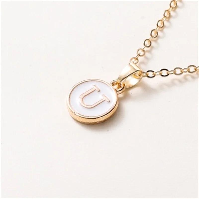 New Fashion Personalized 26 Initials Charm Necklace For Women Men Premium Design Name Necklace Ladies Jewelry Gift