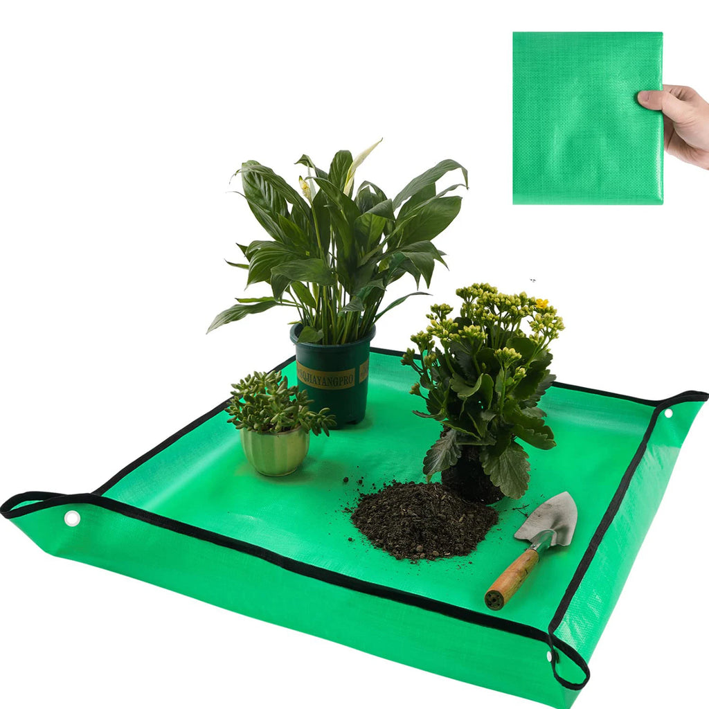 Plant Gardening Tray Mat PE Repotting Thickened Foldable Waterproof Plants Portable Potting Soil Anti-dirty Transplanting Tarp