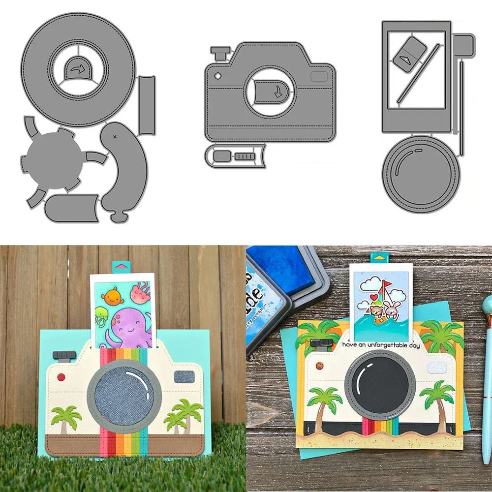 Magic Iris Camera Add-On Metal Cutting Dies Embossing Diecut 2025 for DIY Card Making Scrapbooking Crafting Supplies