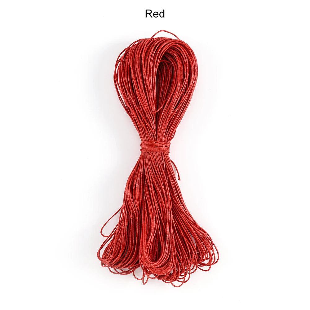 65m/Lot Waxed Cotton String Beading Cord Rope 1mm For Bracelet And Necklace Jewelry Making Weaving Supplies Accessories