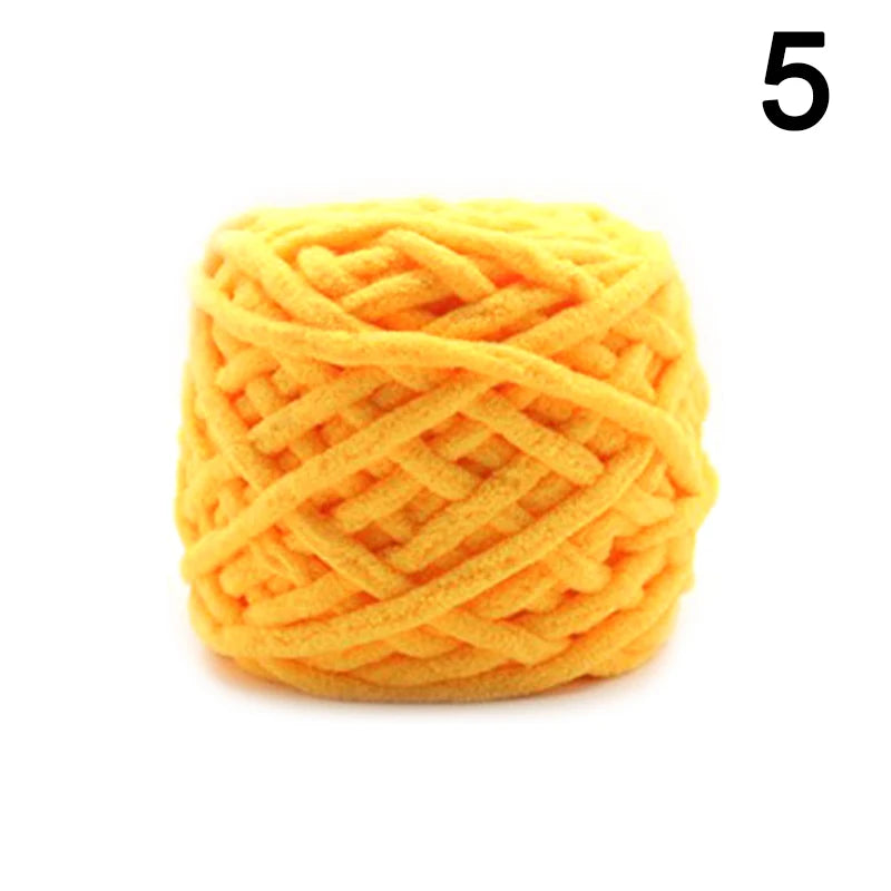 100g Chenille Knitting Chunky Yarn Soft Thick Ice Strip Line Hand Crochet Weaving Scarf Blanket Thread