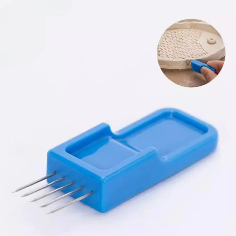 Pottery Tools, Clay Blanks, Hair Brushing, Adhesive Texture Brushing, Five Legged Needle Scratching,Clay Sculpture Shaping Tools