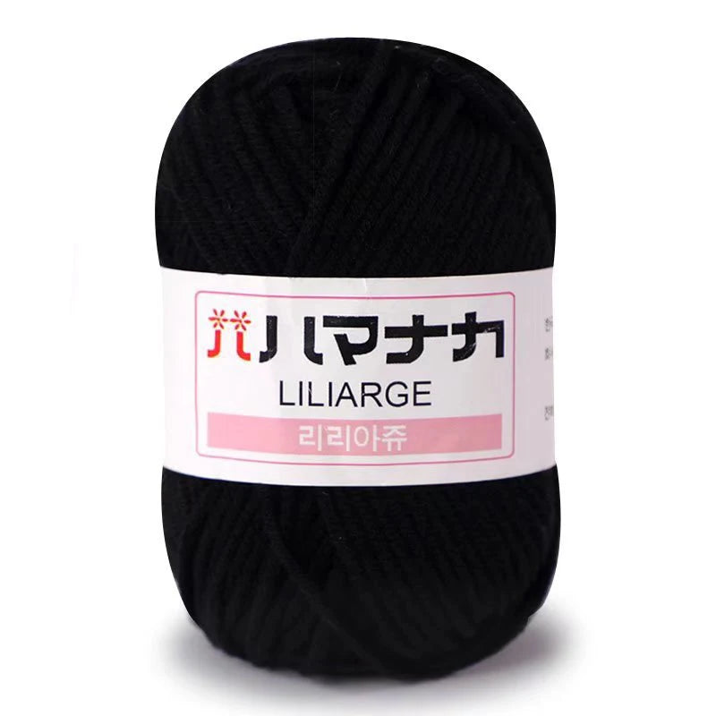 Soft Milk Cotton Knitting Yarn 25g Anti-Pilling High Quality 4ply Crochet Yarn for Scarf Sweater Hat and Doll Craft