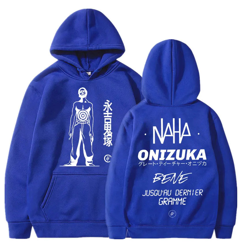 French Rap Band Le Monde Chico Album PNL Onizuka Print Hoodie Oversize Hoodies Streetwears Casual Hip Hop Hooded Sweatshirts