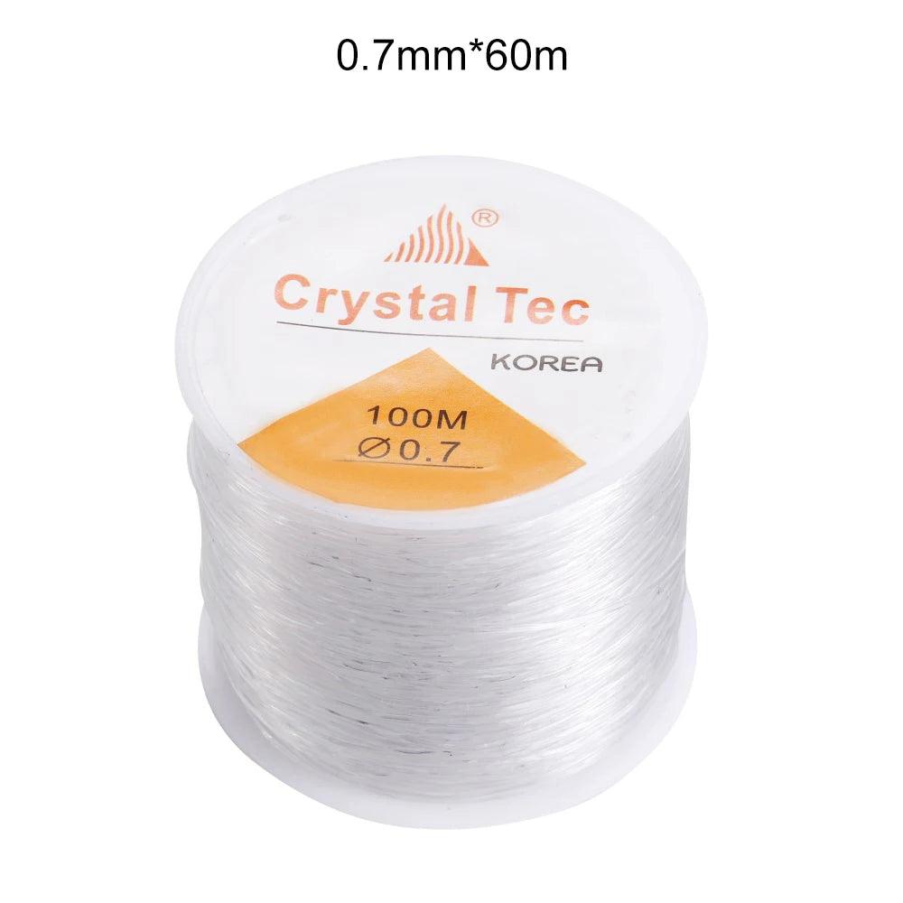 60m/roll Elastic Beading Thread Jewelry Making DIY Beading Cords Wristband Bracelet Necklace Anklet Elastic Thread