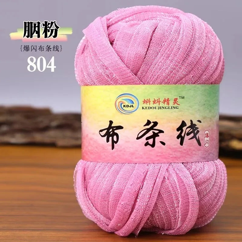 Colorful Sparkling Metallic Knitting Yarn 50g 30m Crochet