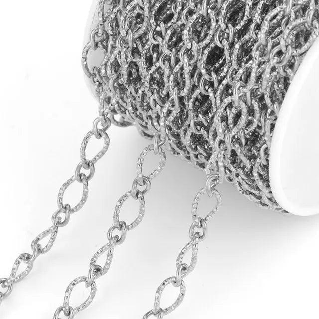 Stainless Steel Knotted Chain 1:1 Geometric Oval Gold Color-preserving Chain Jewelry Chain diy Necklace Bracelet Jewelry Acce...