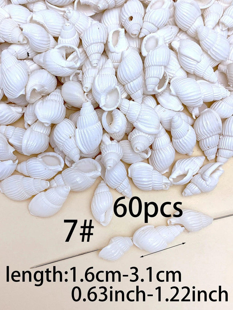 30/60/120pcs natural handmade diy with hole shell suitable for bracelet necklace earrings pendant jewelry accessories