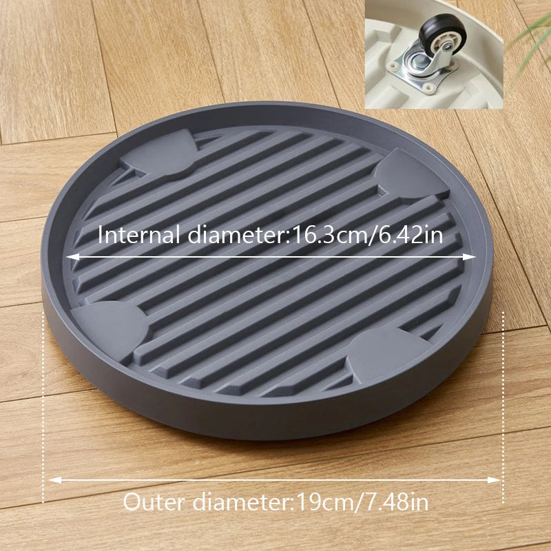 Removable Flower Pot Tray With Wheels Round Movable Planter Dolly Trolley Pallet Outdoor Indoor Tree Flower Plants Planter Stand