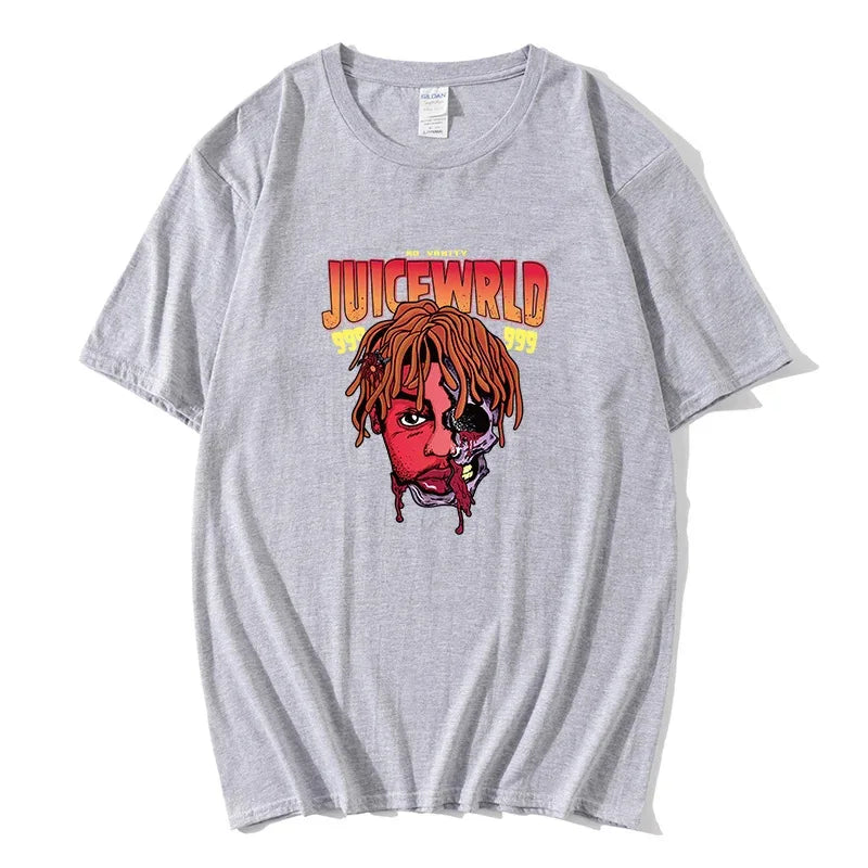 Rapper Juice Wrld 999 Short T Shirt Men's Women's Letter Printed Tshirts Y2k Casual Fashion Sportswear Summer Clothing