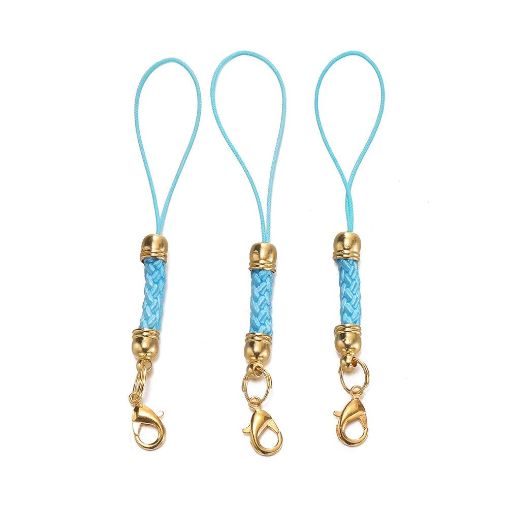 10/20pcs Keychain Rope with Lobster Clasp Jump Rings Lanyard Lariat Strap Cord For DIY Keyring Pendant Jewelry Making Supplies