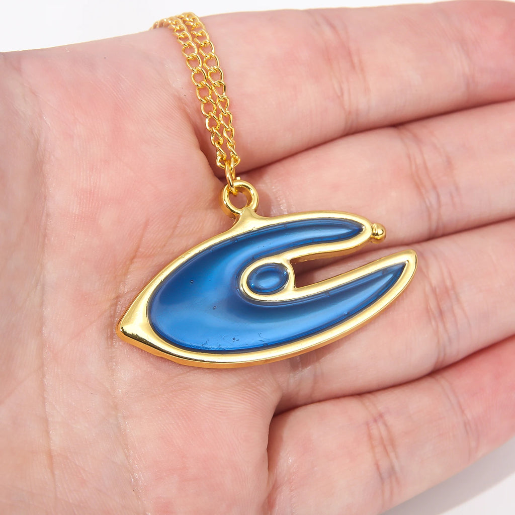 Anime Puella Magi Madoka Magica Necklace Miki Sayaka Blue Soul Gem Pendant Necklace for Women Men Cosplay Jewelry Gift