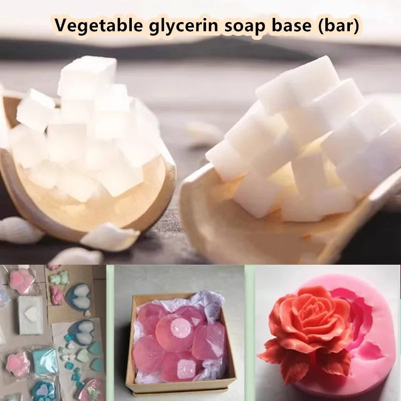 50g Transparent/white Natural Plant Glycerin Soap Bases Strip Handmade Soap Material DIY Creative Soap Making  Raw Materials