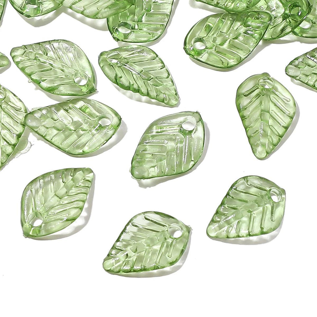 10/50Pcs Acrylic Mini Tree Leaf Beads Unique Loose Beads Handmade DIY Making Jewelry Earrings Necklace Accessories Materials
