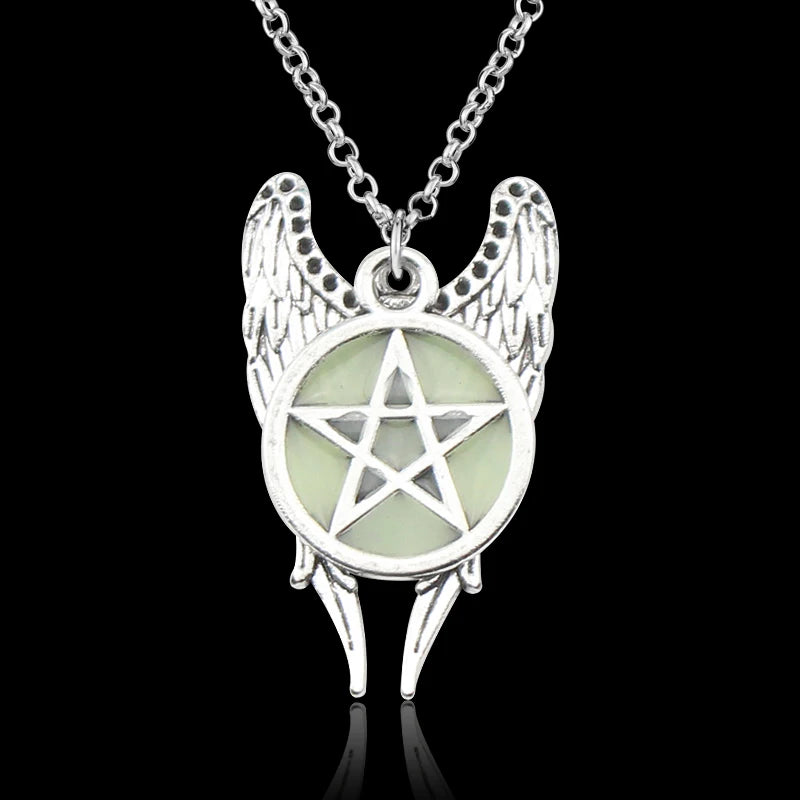 Angel Wicca Dean Winchester Jensen Ackles Supernatural amulet pendant necklace Drop Ship