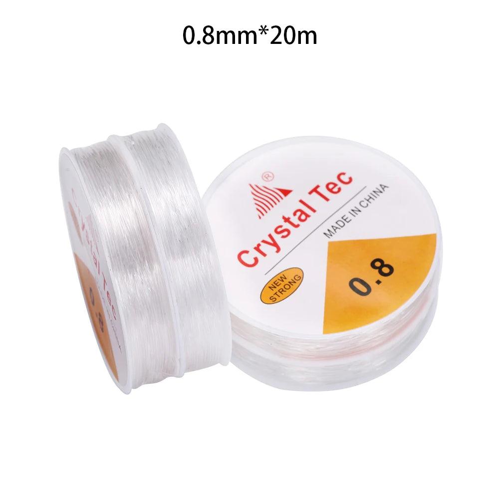 0.5-1.0mm Elastic Cord Beading Thread Stretch String Fibre Crafting Line For Jewelry Making DIY Seed Beads Pony Beads Bracelets