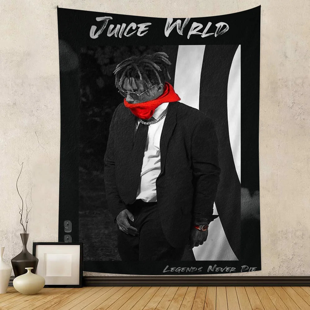 Singer Juice Wrld Hanging Bohemian Tapestry Cheap Hippie Wall Hanging Bohemian Wall Tapestries Mandala Wall Hanging Home Decor
