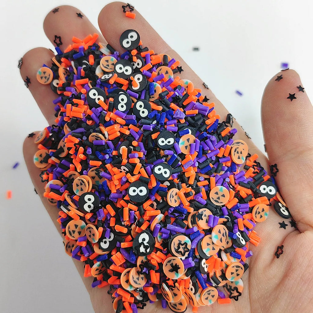 20g/Lot Mixed Halloween Christmas Skull Slices Polymer Clay Sprinkles for Slime Filling Crafts DIY Tiny Cute Plastic Accessories