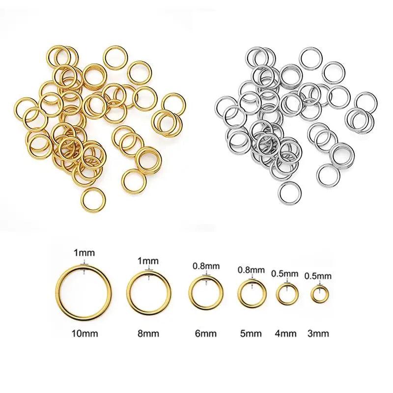 50-100Pcs Stainless Steel Open Jump Rings For Jewelry Making Split Rings Single Loop Accessories DIY Jewelry Findings Supplies