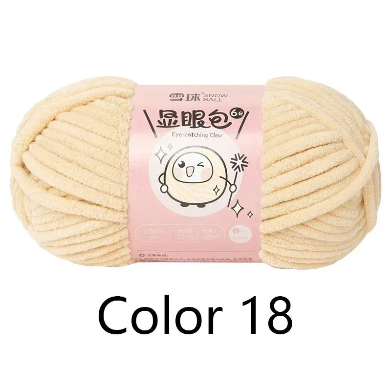 Super Thick Polyester Yarn 100g For Knitting Scarf DIY Craft