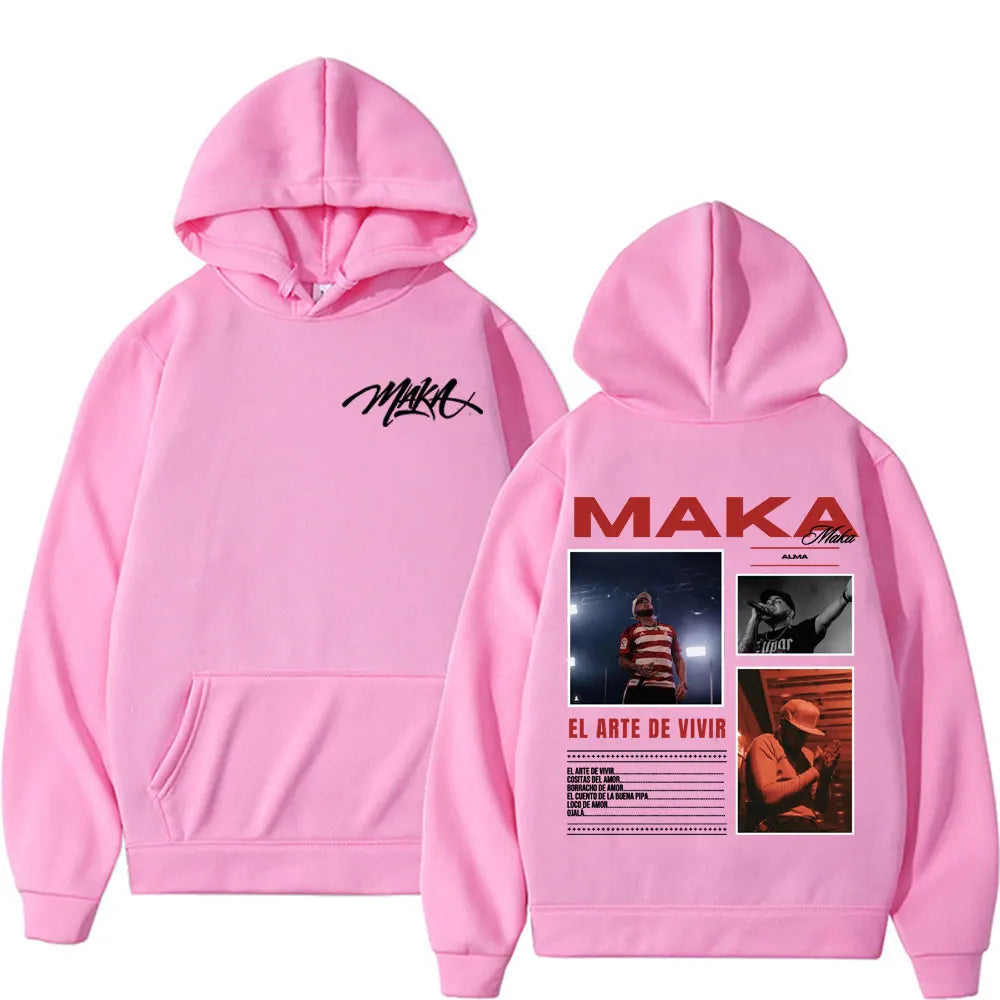Rapper Maka Aura 2025 Tour Merch Hoodies Men Women Harajuku Hip Hop Street Sweatshirt Casual Fleece Long Sleeve Pullovers Hoodie