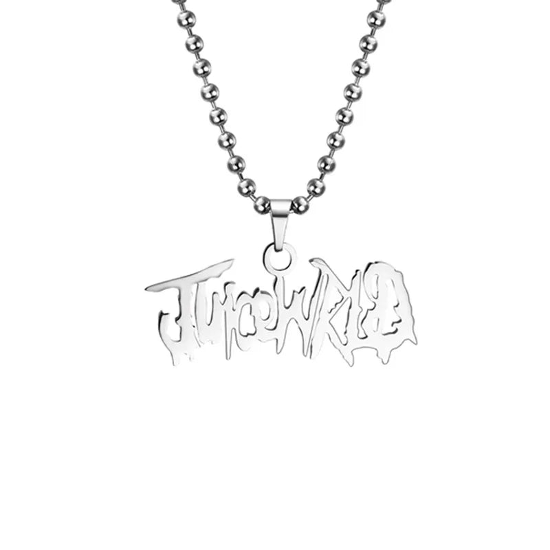 JUICE Wrld Pendant Necklace High quality stainless steel 999 Letters Singer Rapper Name Chain Necklace Fans Memorial Jewelry Gif