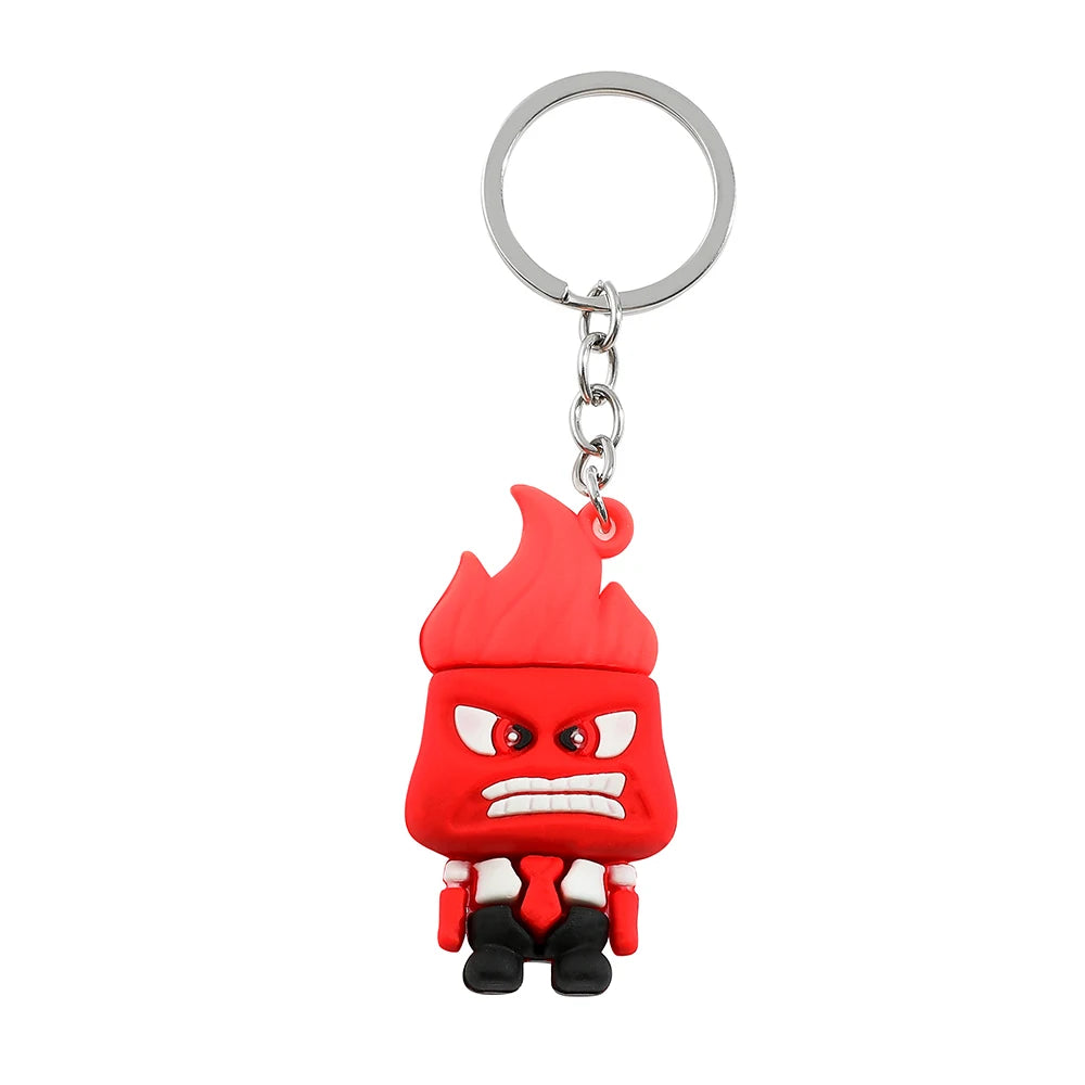 Disney Cartoon Anime Inside Out Figure Pendant Keychain for Women Men Cartoon Backpack Accessories Gifts