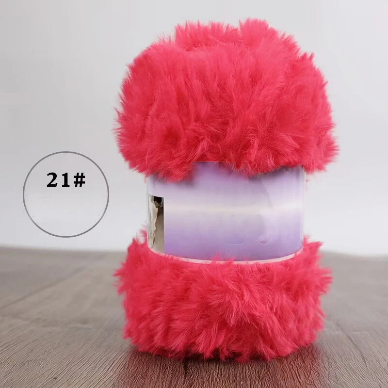 Imitation Fur Yarn 200g Knitting Warm Slippers Hats
