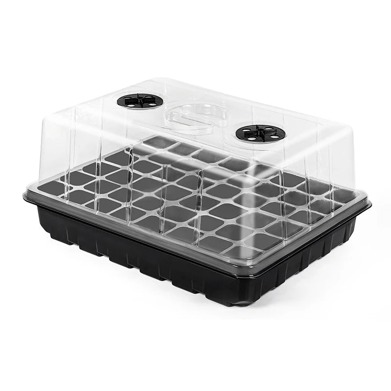 Large 24-hole 48-hole seedling box, three-piece set, flower pot storage box, seed hole tray, germination box, planting and culti