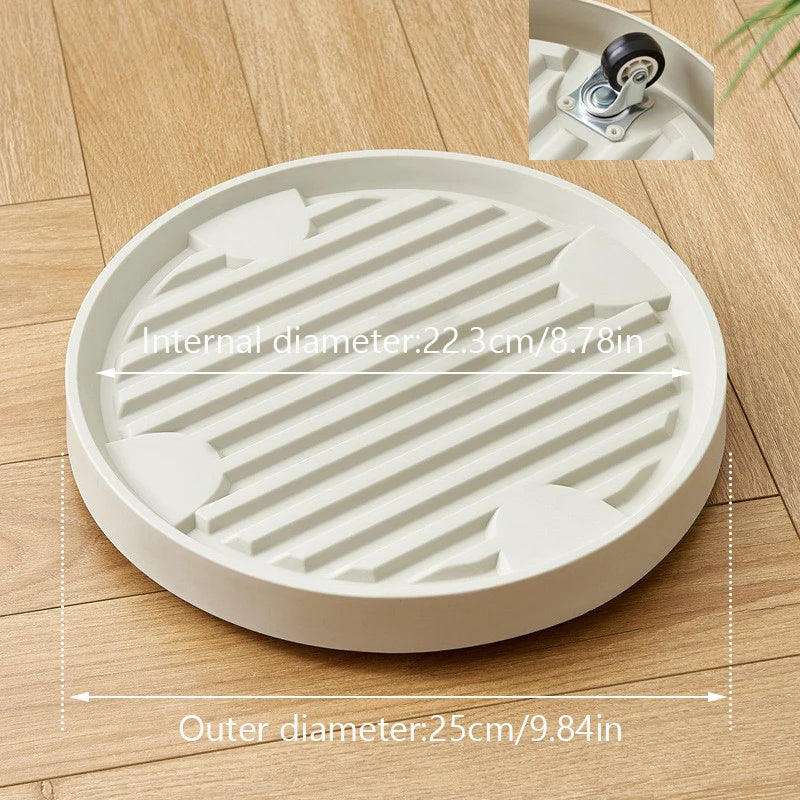 Removable Flower Pot Tray With Wheels Round Movable Planter Dolly Trolley Pallet Outdoor Indoor Tree Flower Plants Planter Stand