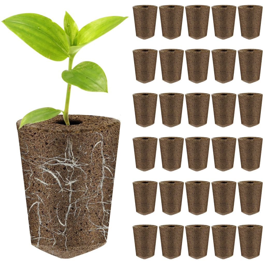 50/100Pcs Seed Grow Sponges Replacement Root Growth Sponges Garden Seed Pod Hydroponic Growing Sponges for Seed Starter Plants