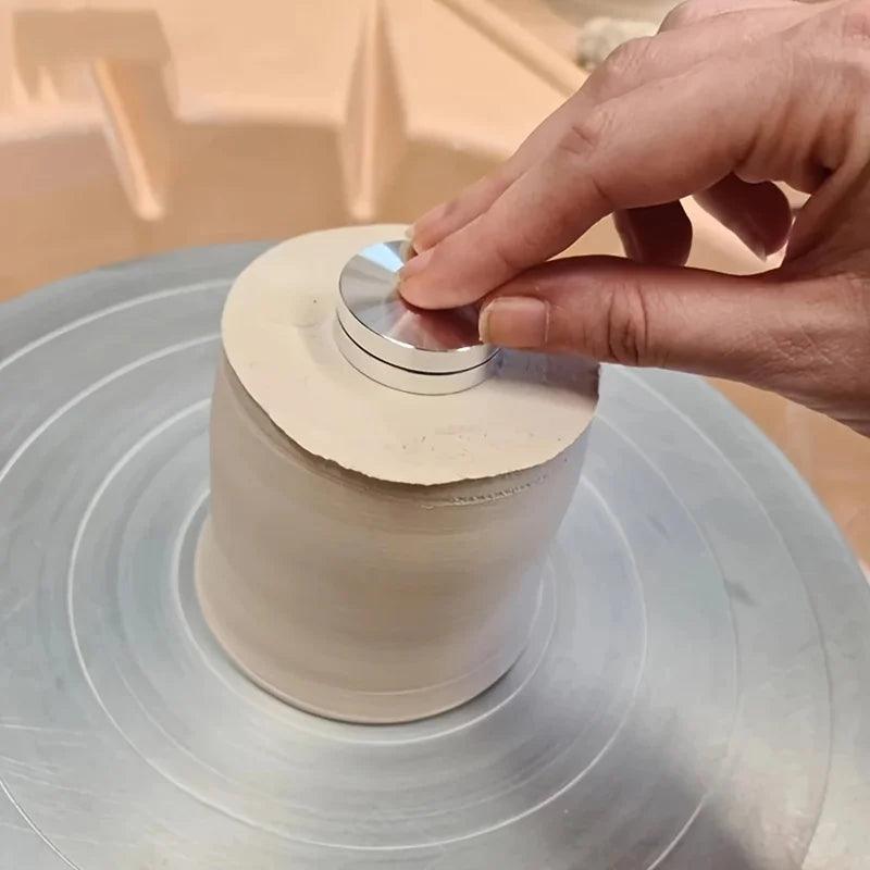 1Pcs Ceramic Clay Pottery Throwing Trimming Spinner Tool Rotary Rotary Clay Small Tools Pottery Wheel Metal Bearing Rotary Disc