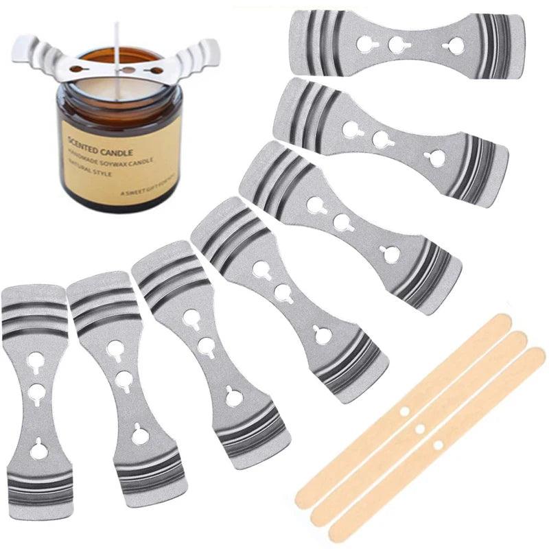 10pcs/set Three-Hole Candle Wick Holder Positioning Bracket Special Iron Clip for Scented Candle Wicks Candle Making Supplies - Winord