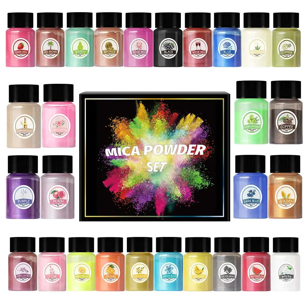 Pearlescent Mica Powder Epoxy Resin Dye Colorant Pigment Pearl Powder DIY Glitter Candle Dye Making Material Epoxy Resin Filler