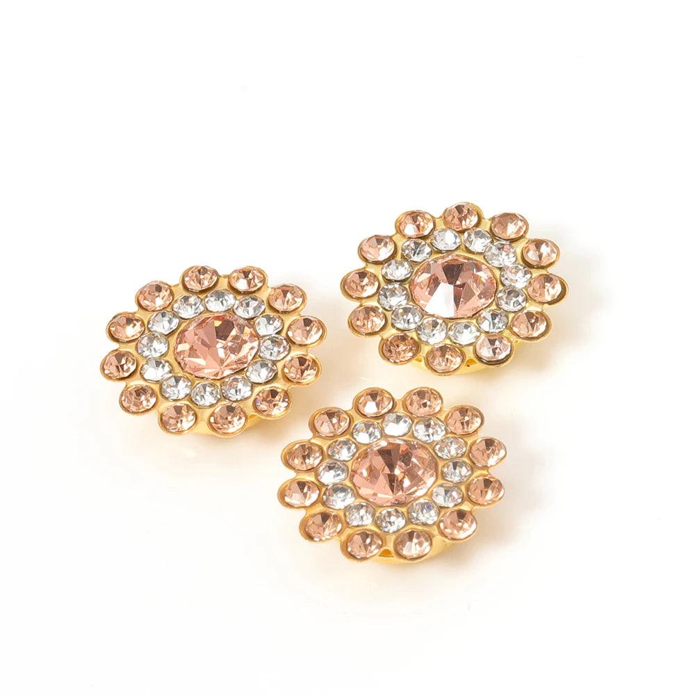 50pcs Crystal Claw Rhinestone Flatback Sewing Cabochons Bezel Beads for Jewelry Making DIY Needlework Bows